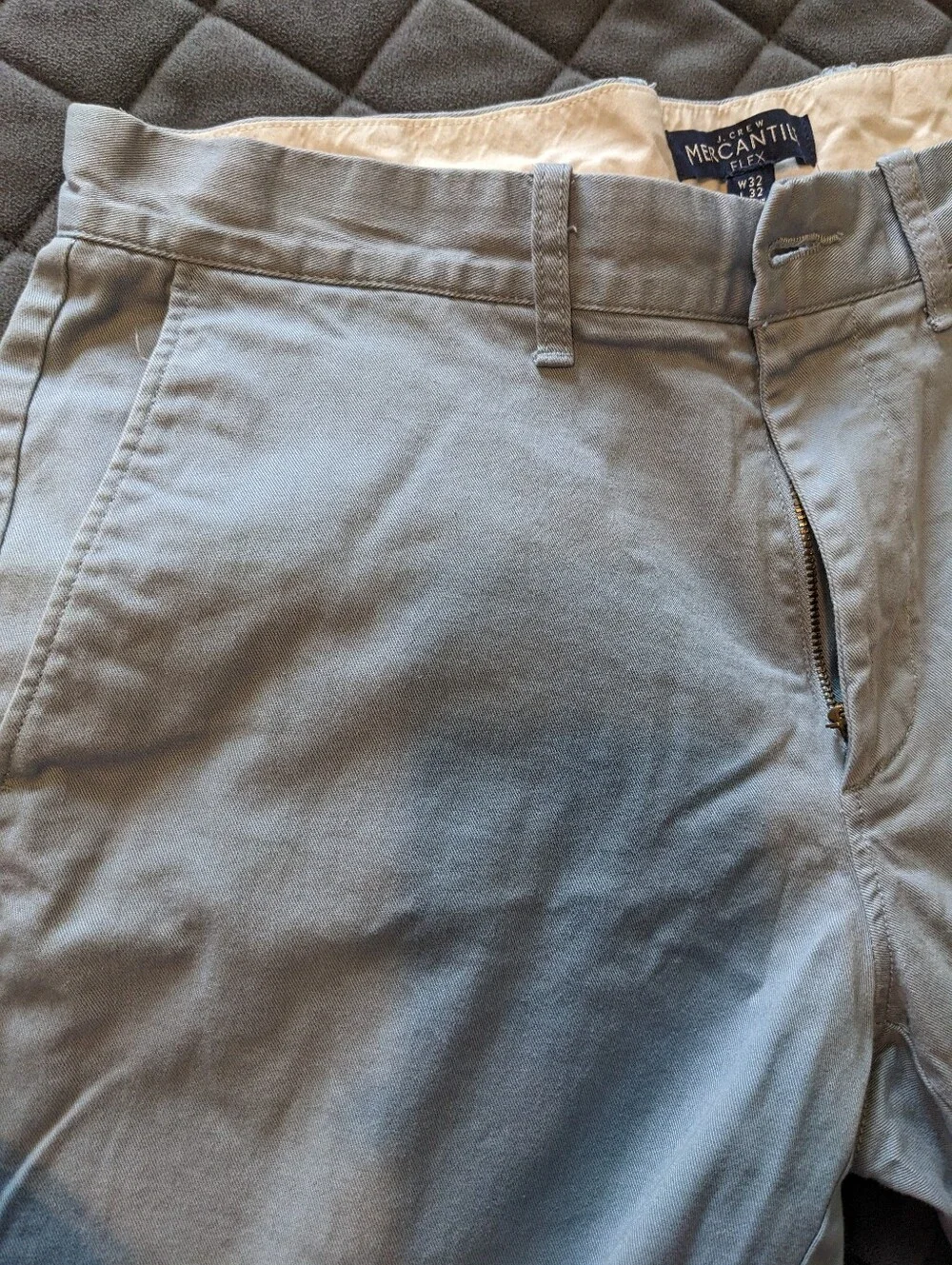 J. Crew Mercantile Flex Men's Cotton Light Blue Straight Leg Size W32 L32 Chinos
